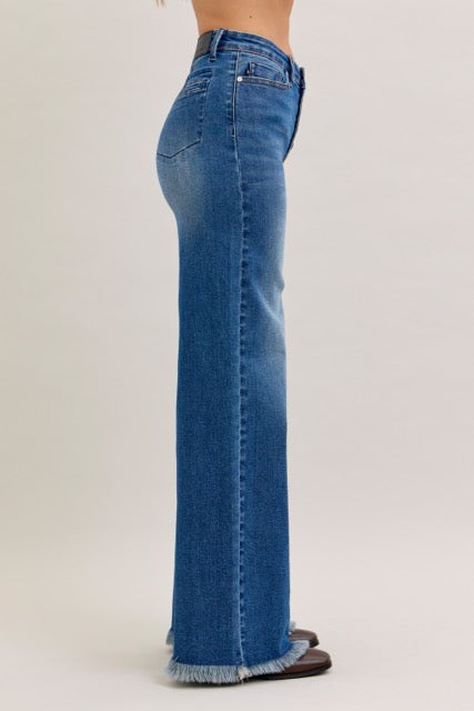 Karla High Waist Column Straight Button-Fly & Back Welt Pkts by Judy Blue