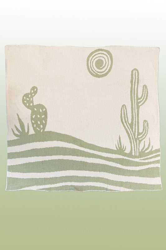 Novelty blanket Cacti, Cherries, Mushrooms, Bows Throw Blanket