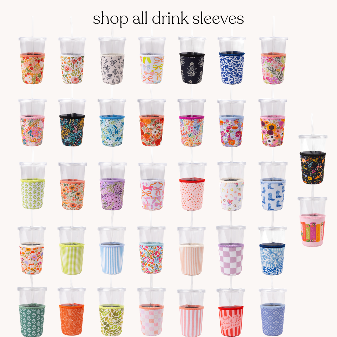 Jane Austen Collection Iced Coffee Sleeve – Neoprene Drink Koozie for To-Go Cups