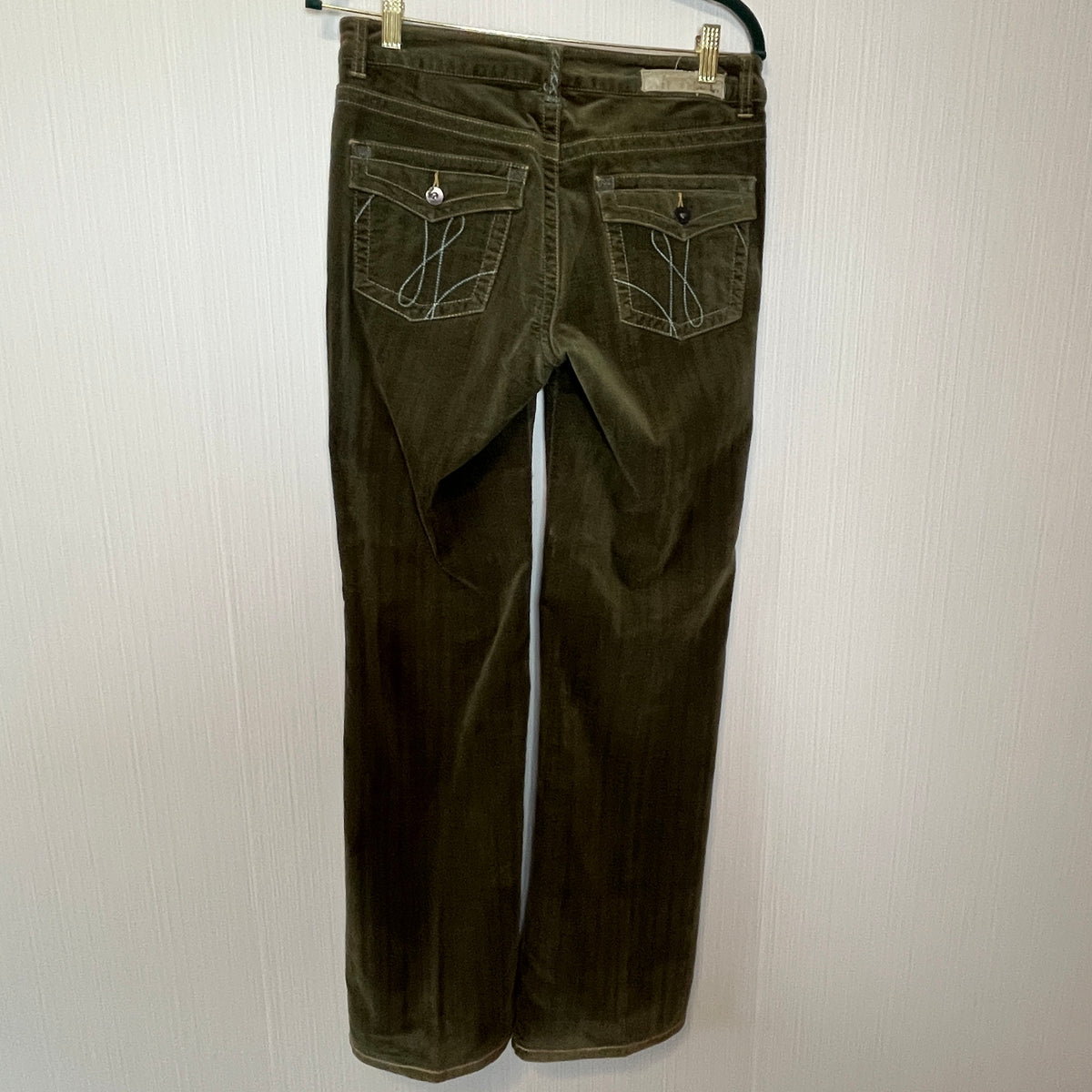 Worn Olive Green Corduroy Bootcut Pants Women’s Size 8