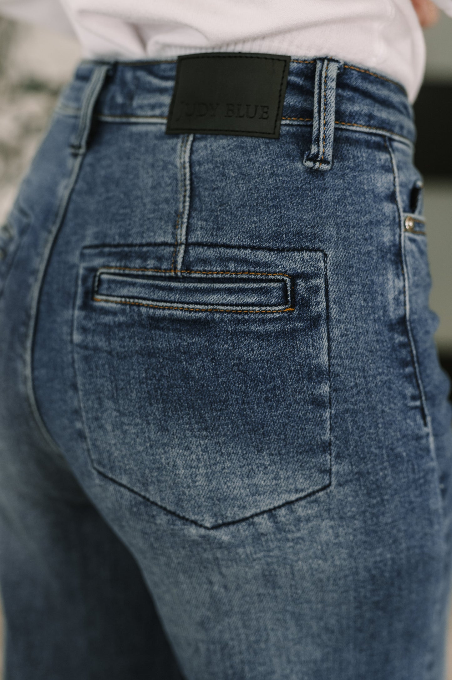 Karla High Waist Column Straight Button-Fly & Back Welt Pkts by Judy Blue