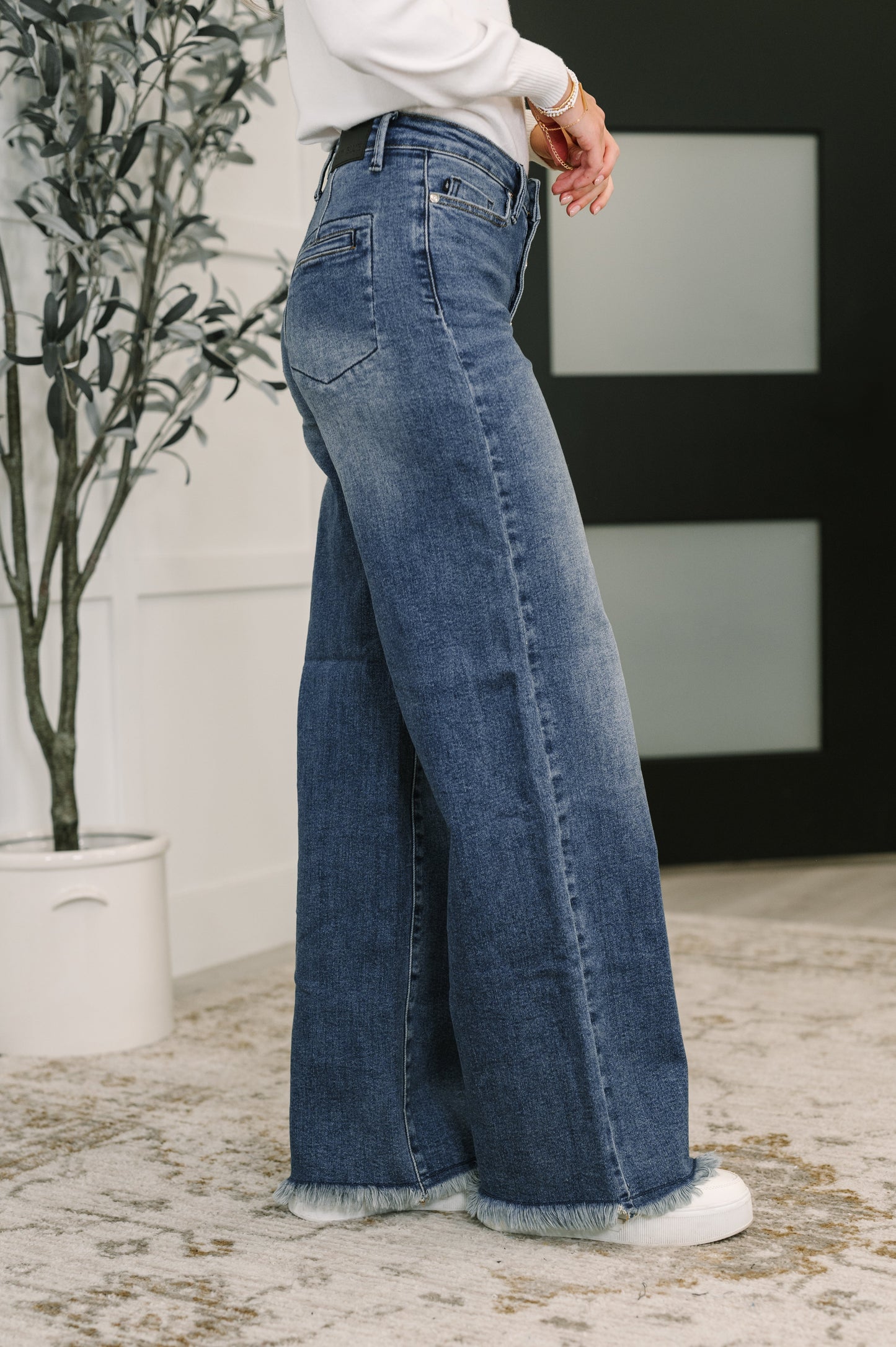 Karla High Waist Column Straight Button-Fly & Back Welt Pkts by Judy Blue
