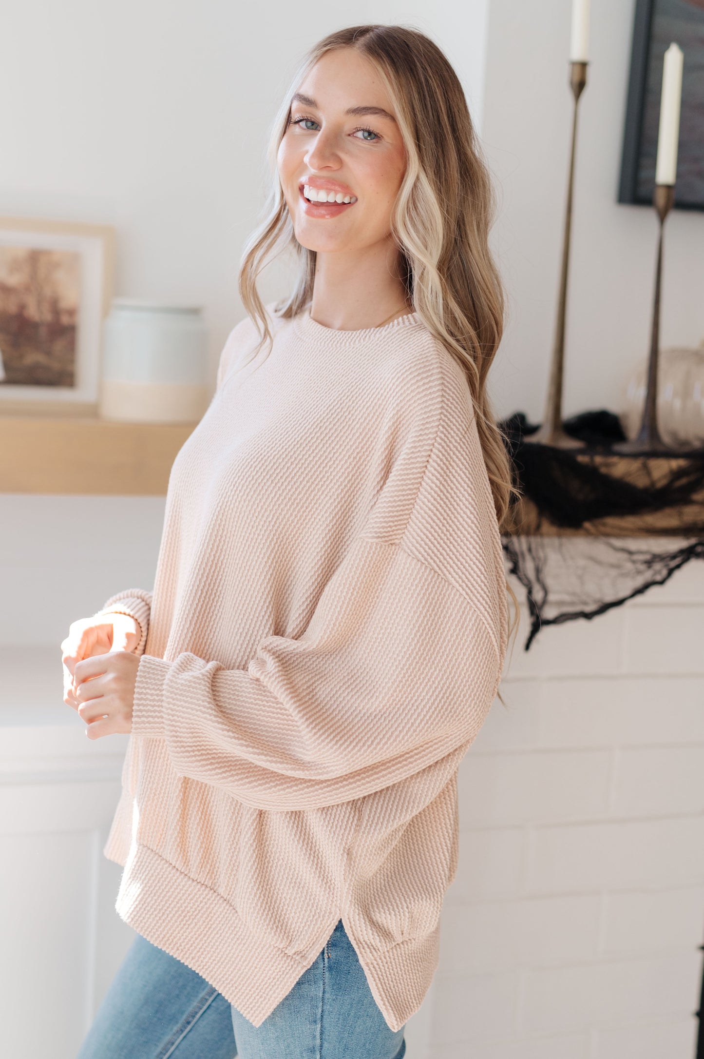 You Can Handle It Pullover- Ribbed Knit, Crew Neck, Super Soft Cream Sweater