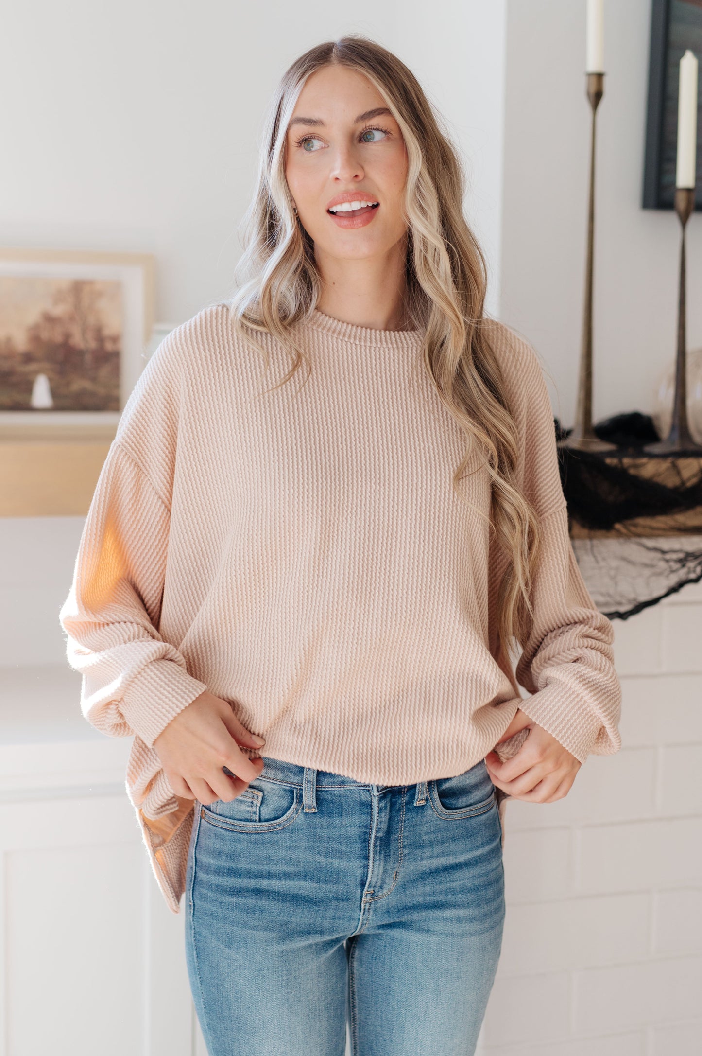 You Can Handle It Pullover- Ribbed Knit, Crew Neck, Super Soft Cream Sweater