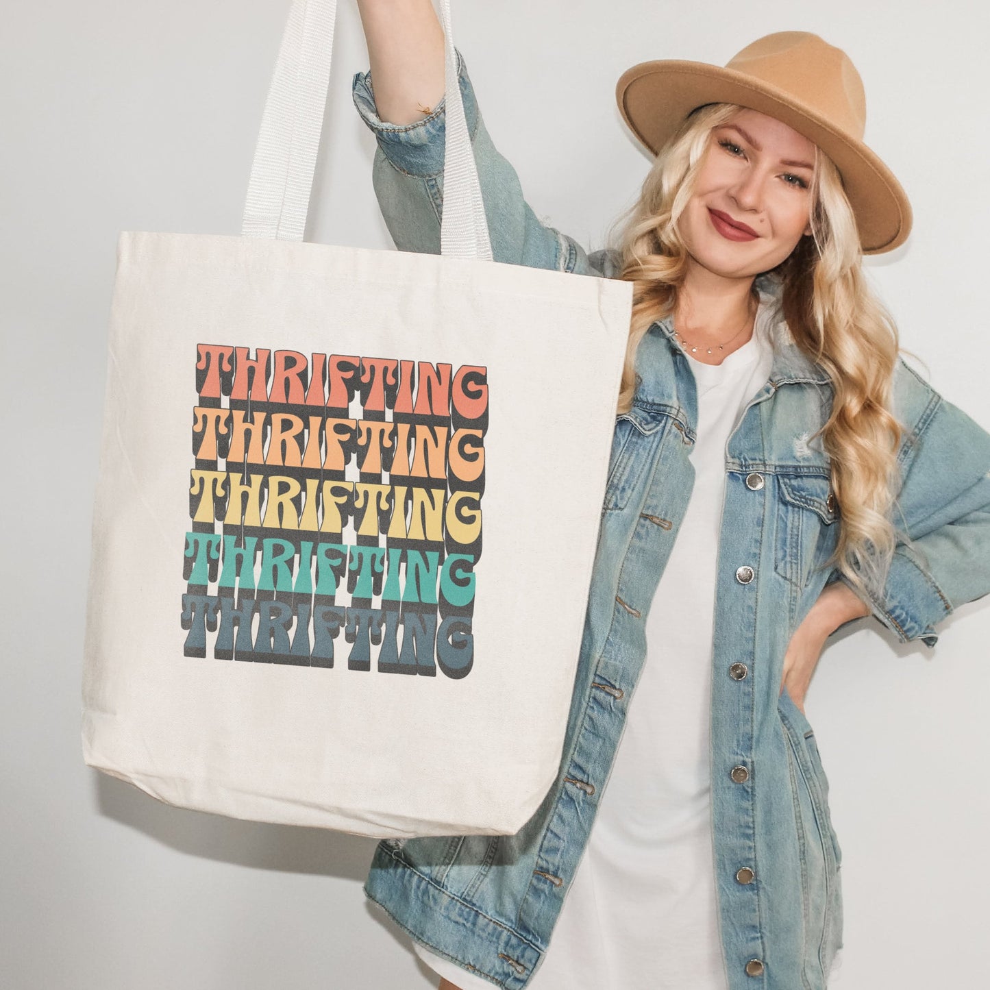 Thrifting Canvas Tote Bag