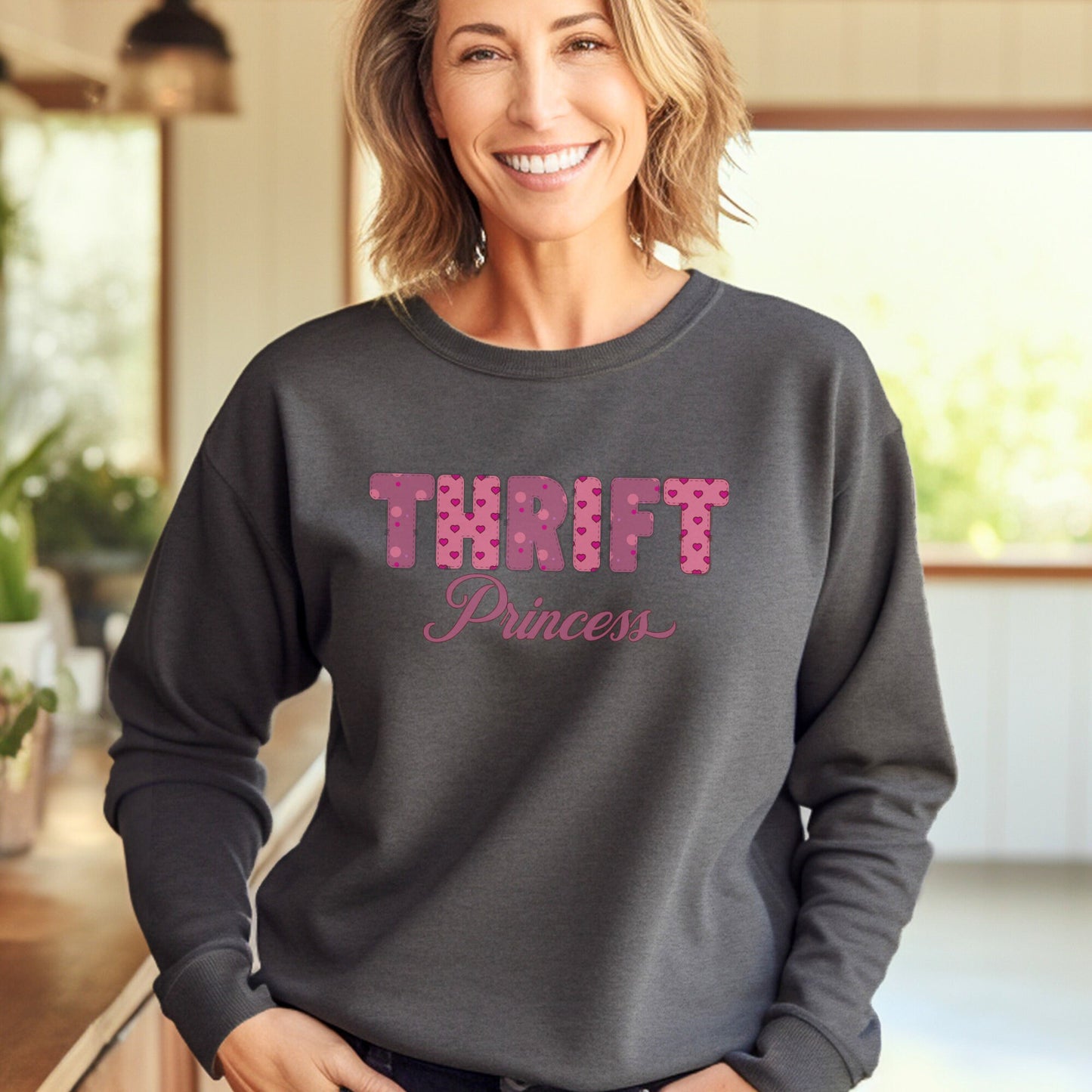Thrifting Crewneck Sweatshirt "Thrift Princess"