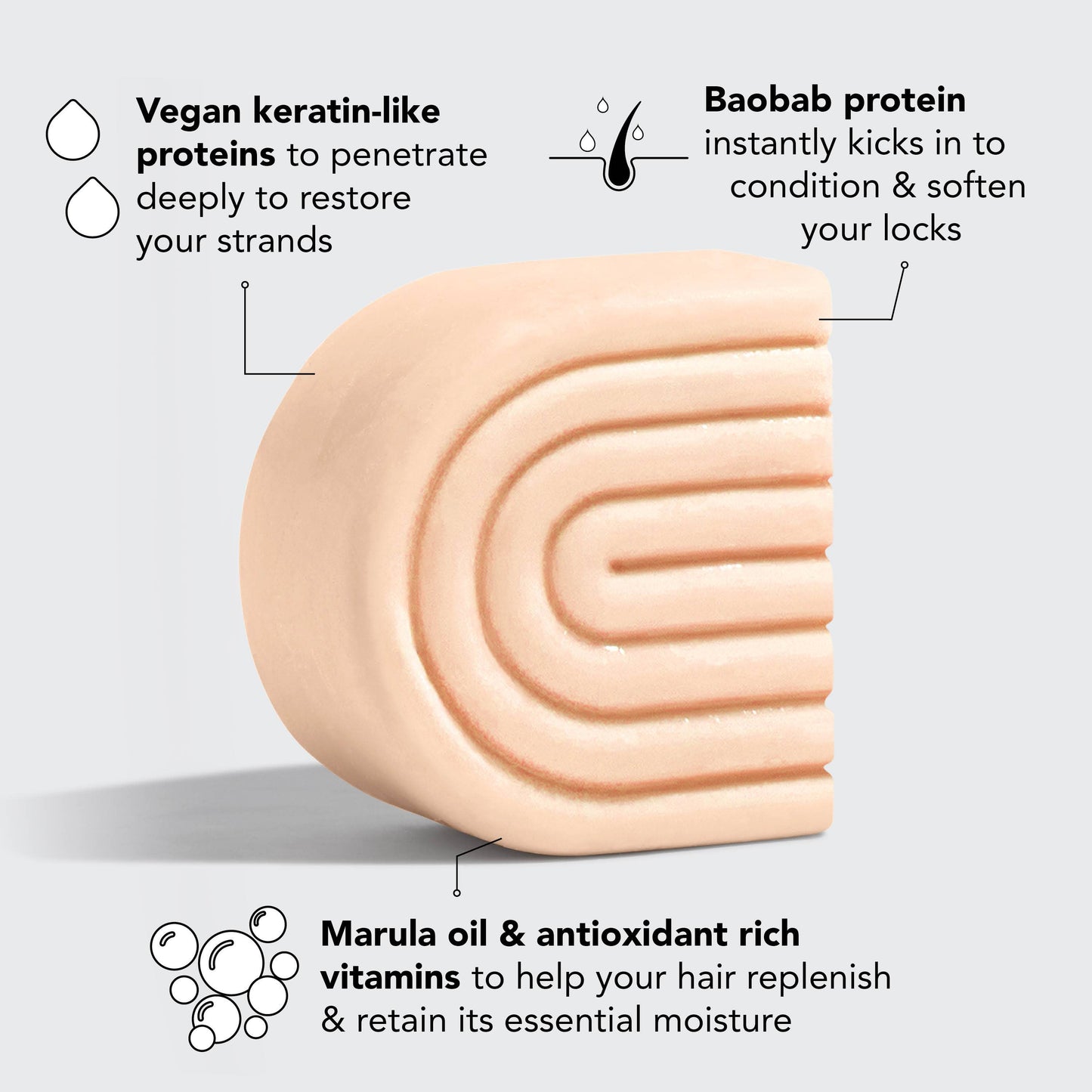Strengthening Bond Repair Solid Hair Mask | Vegan Protein Treatment for Dry & Damaged Hair