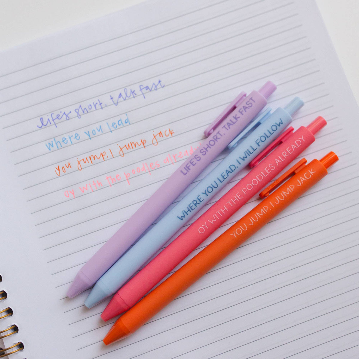 Stars Hollow Quote Gel Pen Set, Gilmore Girls Inspired 4-Piece Pen Pack
