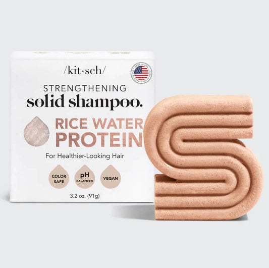 Rice Water Protein Shampoo Bar for Hair Growth – Strengthening & Volumizing Solid Shampoo | Sulfate-Free, Natural Hair Care