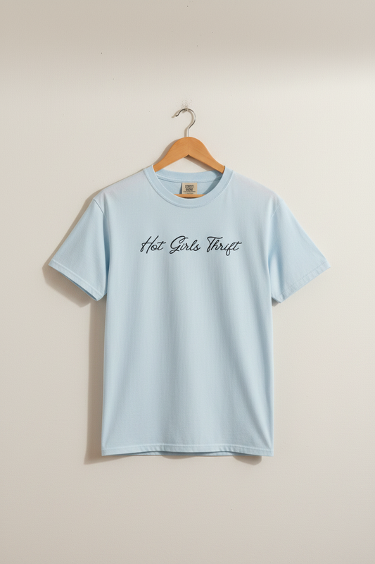 Hot Girls Thrift Shirt - Retro Cursive Cool Girl Thrifting Tee