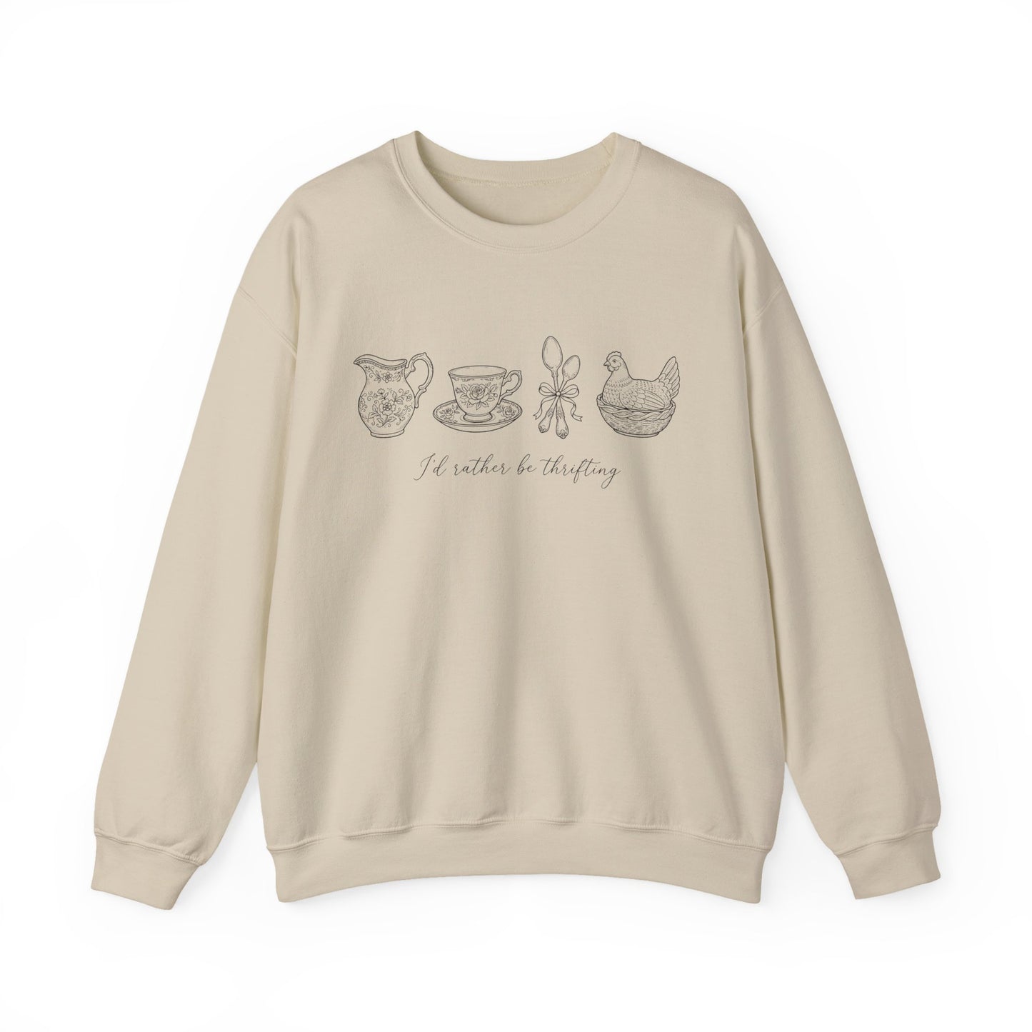 Vintage Vibe Thrifting Sweater - Retro Cottagecore Antique Lover Pullover