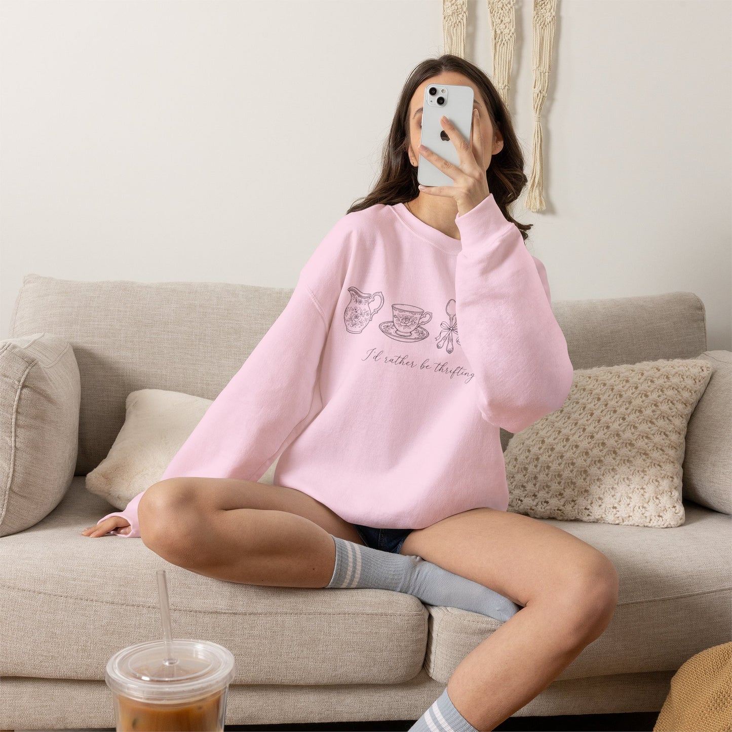 Vintage Vibe Thrifting Sweater - Retro Cottagecore Antique Lover Pullover