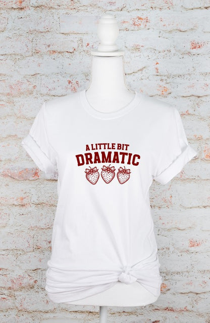 A Little Bit Dramatic Strawberry Coquet Bow Graphic Tee