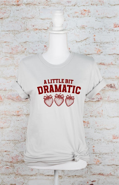 A Little Bit Dramatic Strawberry Coquet Bow Graphic Tee