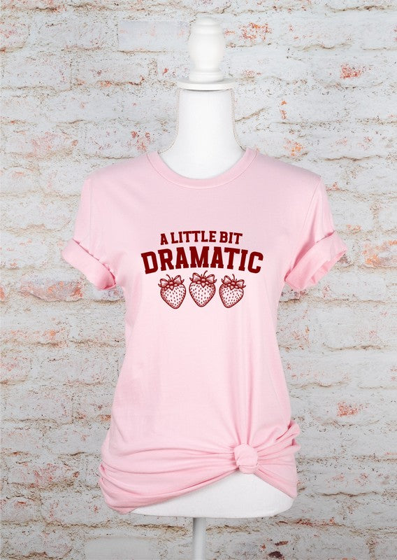 A Little Bit Dramatic Strawberry Coquet Bow Graphic Tee