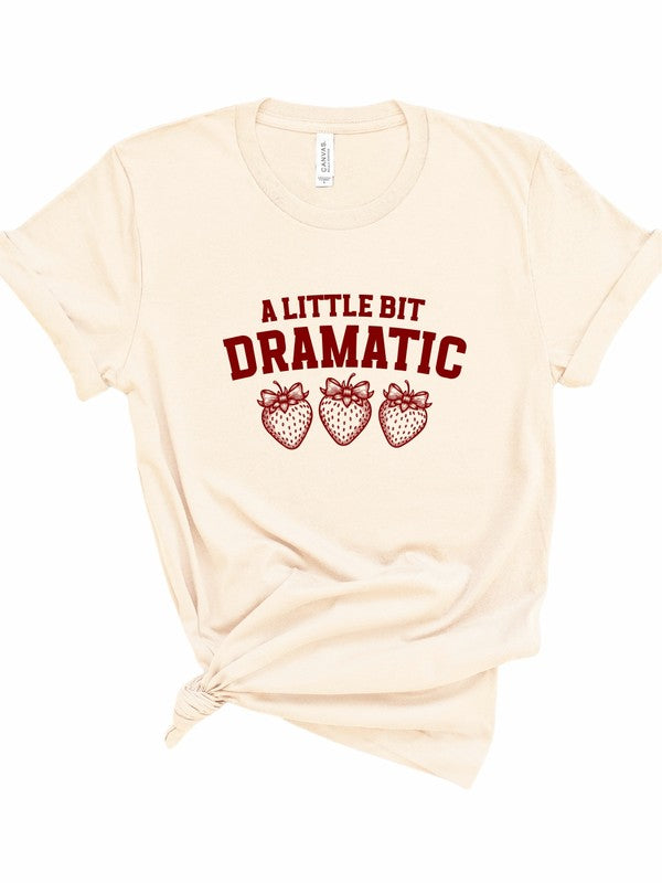 A Little Bit Dramatic Strawberry Coquet Bow Graphic Tee