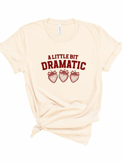 A Little Bit Dramatic Strawberry Coquet Bow Graphic Tee