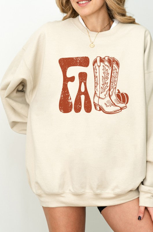 Fall Boots Graphic Crewneck Sweatshirt