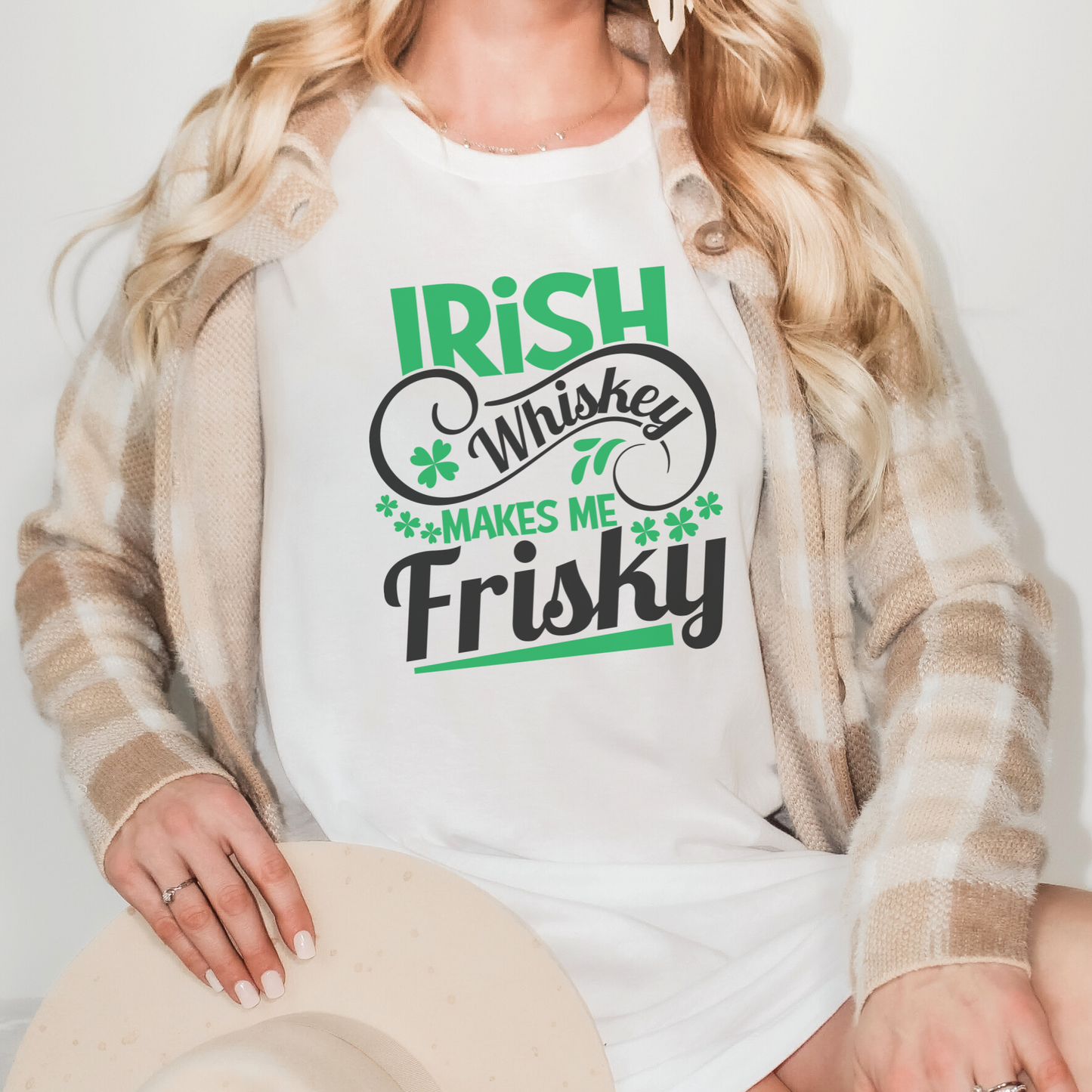 Irish Whiskey Makes Me Frisky St. Patrick's Day T-Shirt