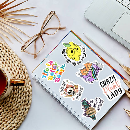 Cute Sweet & Slightly Psychotic Vinyl Sticker – Funny Relatable Sticker for Laptops & Journals