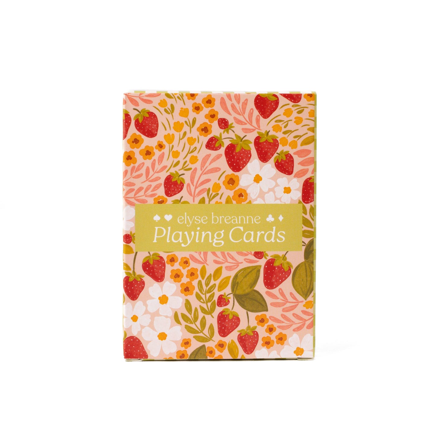 Strawberry Patch x Green Gingham Deck of Cards – Artistic 54-Card Playing Set