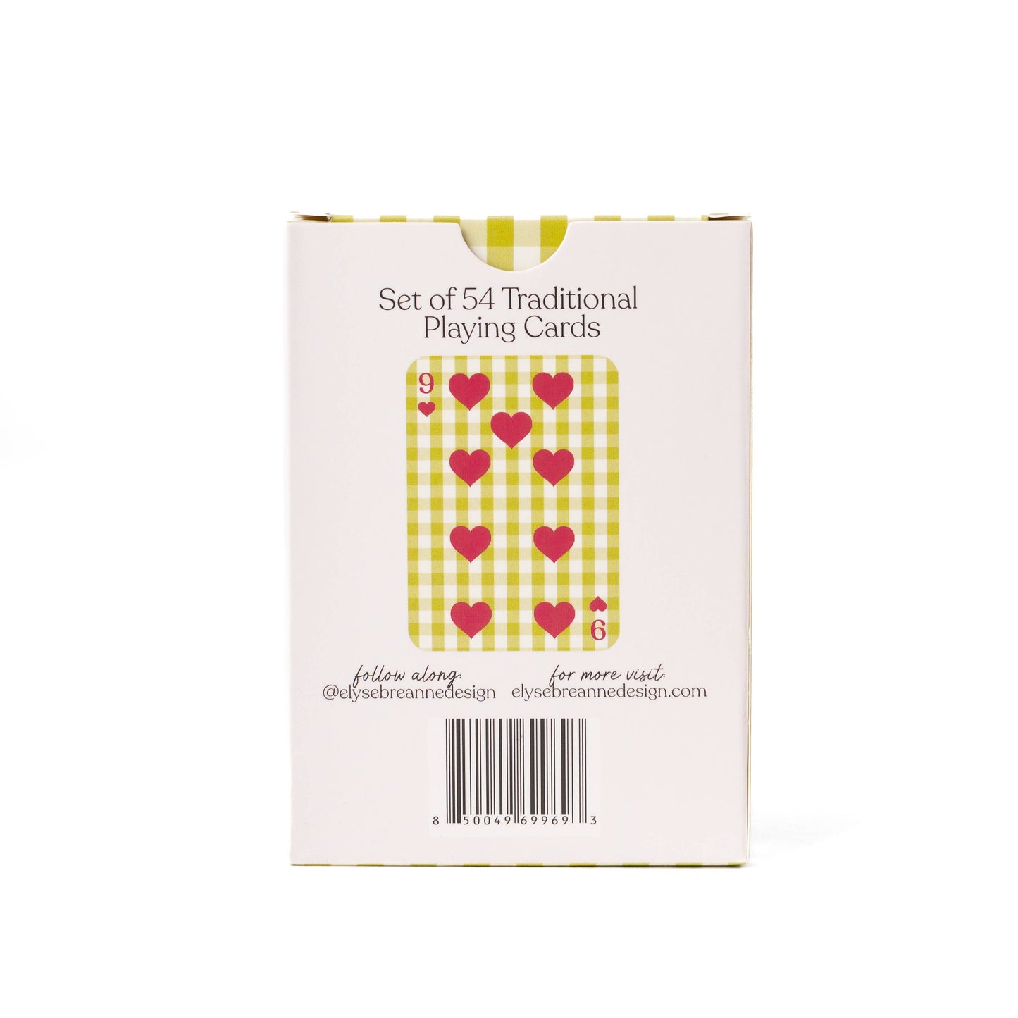Strawberry Patch x Green Gingham Deck of Cards – Artistic 54-Card Playing Set