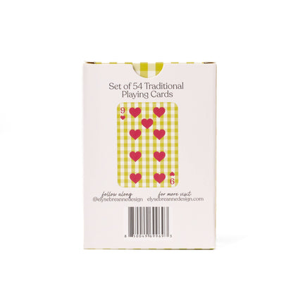 Strawberry Patch x Green Gingham Deck of Cards – Artistic 54-Card Playing Set
