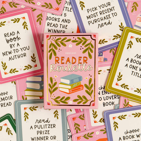 Reader Roulette Card Game Pippi Post Bookish TBR Prompts Deck