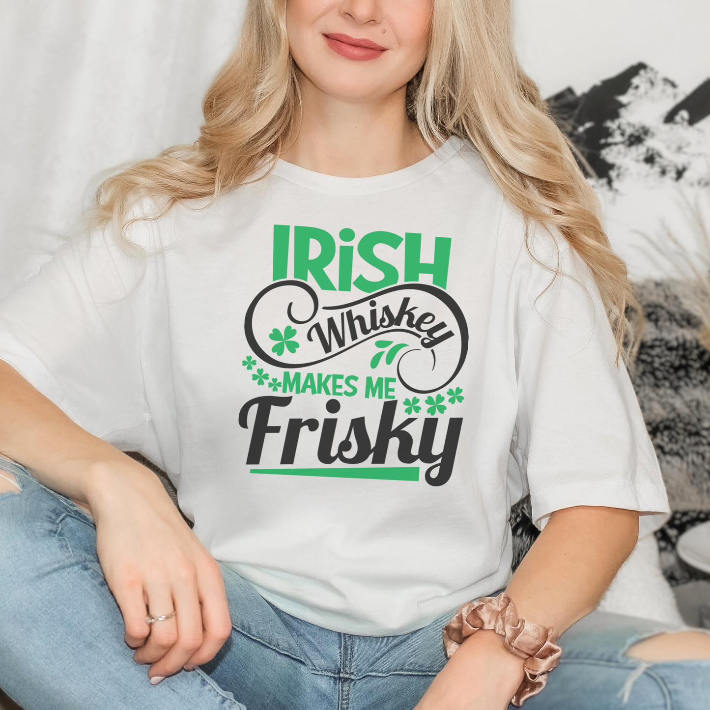 Irish Whiskey Makes Me Frisky St. Patrick's Day T-Shirt