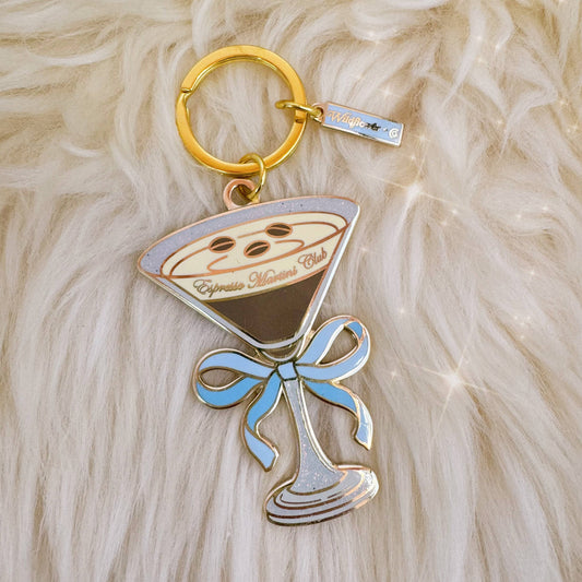 Espresso Martini Enamel Keychain – Coquette Cocktail Accessory