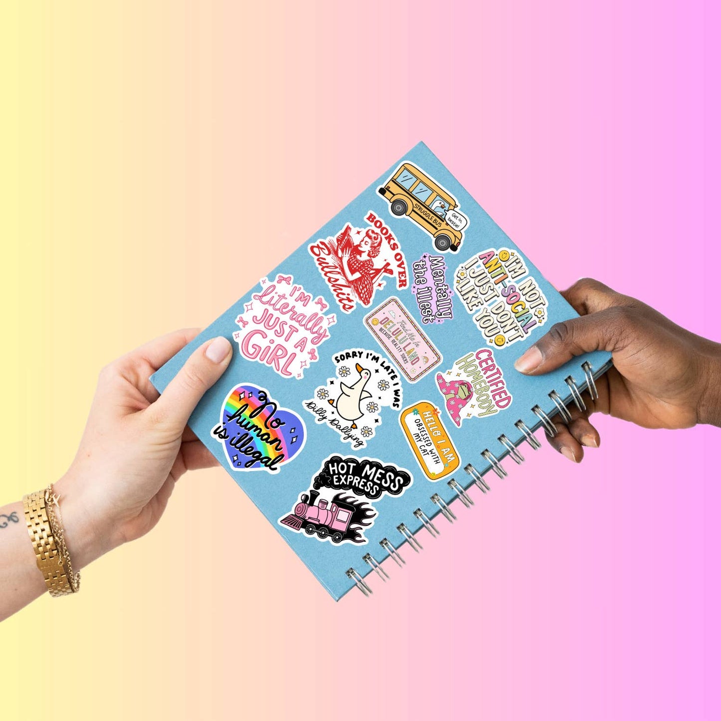 Funny Profanity Vinyl Sticker – "Enunciate Like a Lady" Feminist Humor Sticker for Laptops & Journals