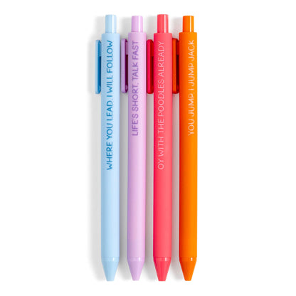 Stars Hollow Quote Gel Pen Set, Gilmore Girls Inspired 4-Piece Pen Pack