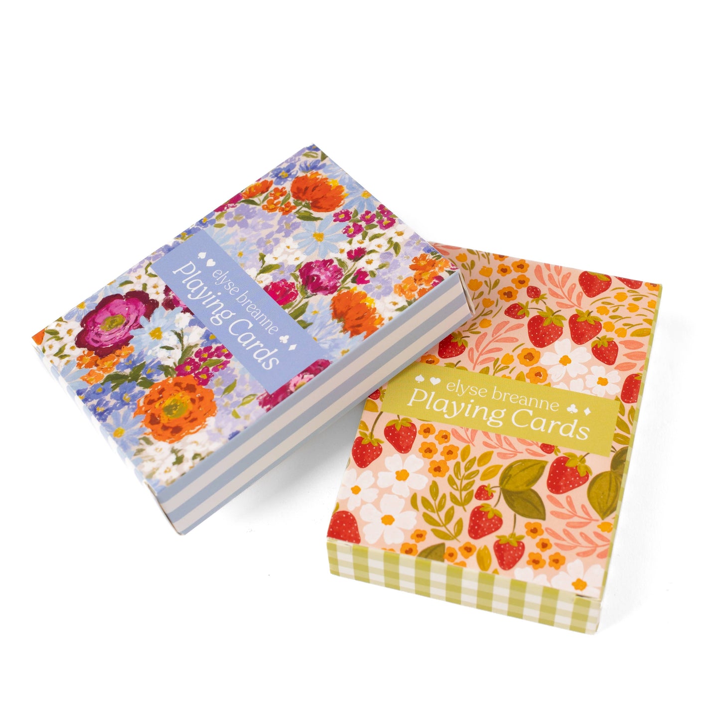 Strawberry Patch x Green Gingham Deck of Cards – Artistic 54-Card Playing Set