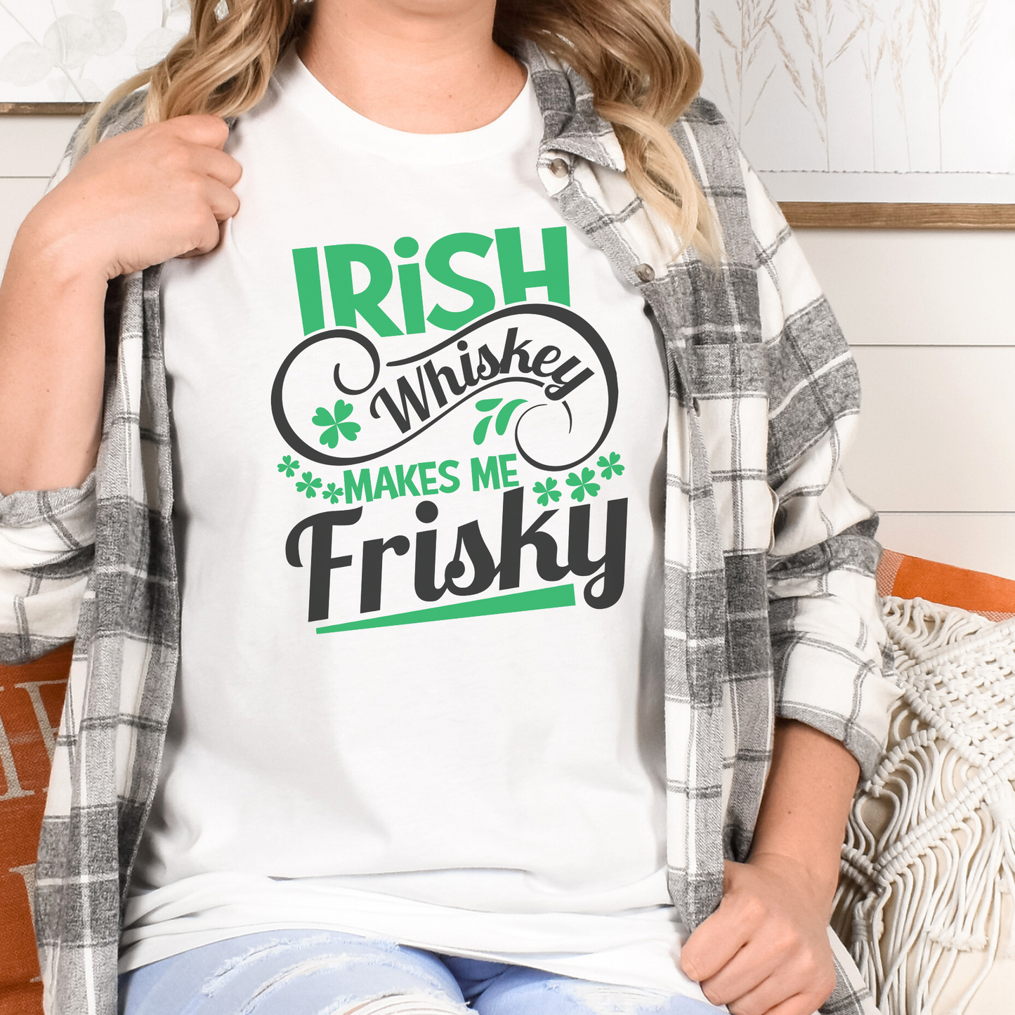 Irish Whiskey Makes Me Frisky St. Patrick's Day T-Shirt
