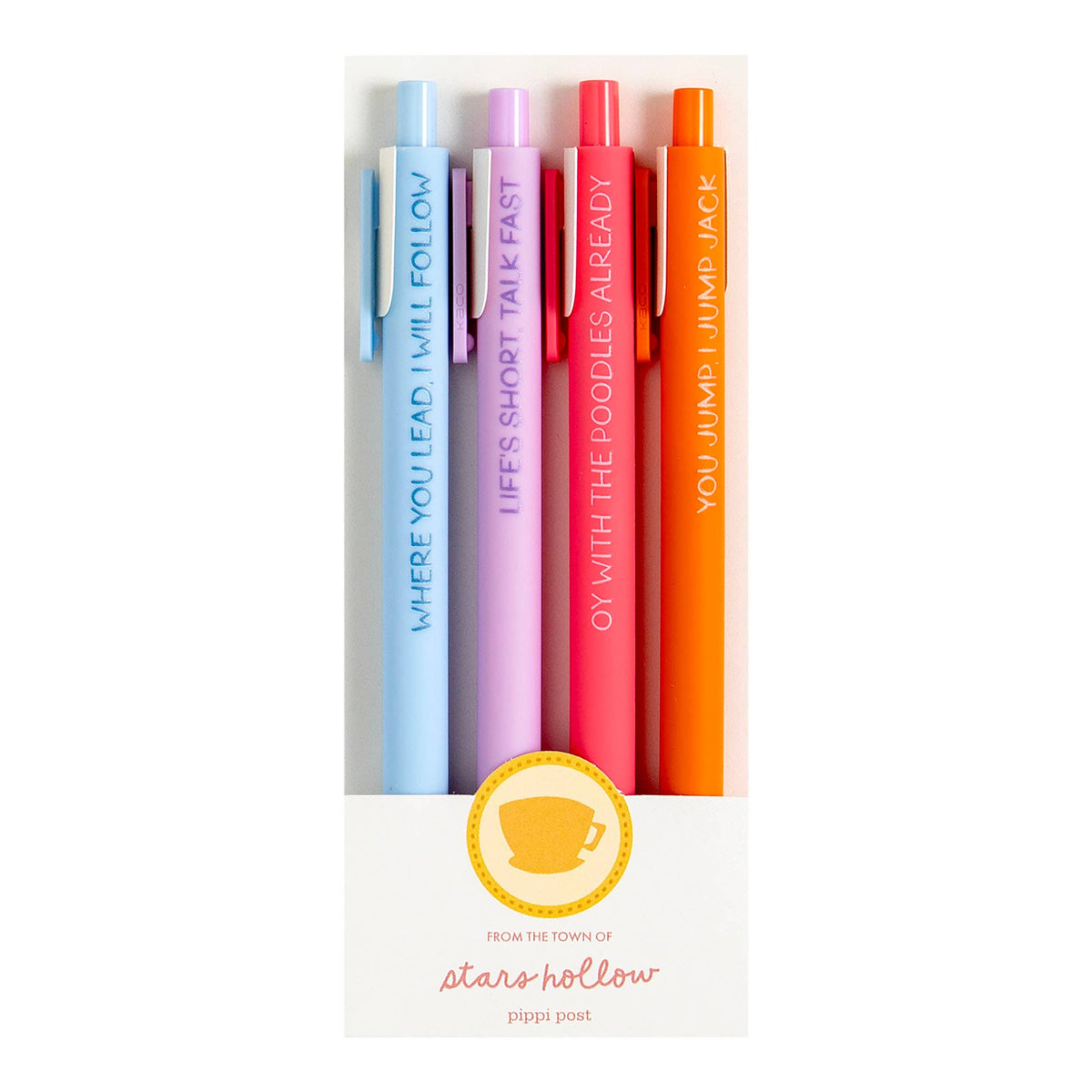 Stars Hollow Quote Gel Pen Set, Gilmore Girls Inspired 4-Piece Pen Pack