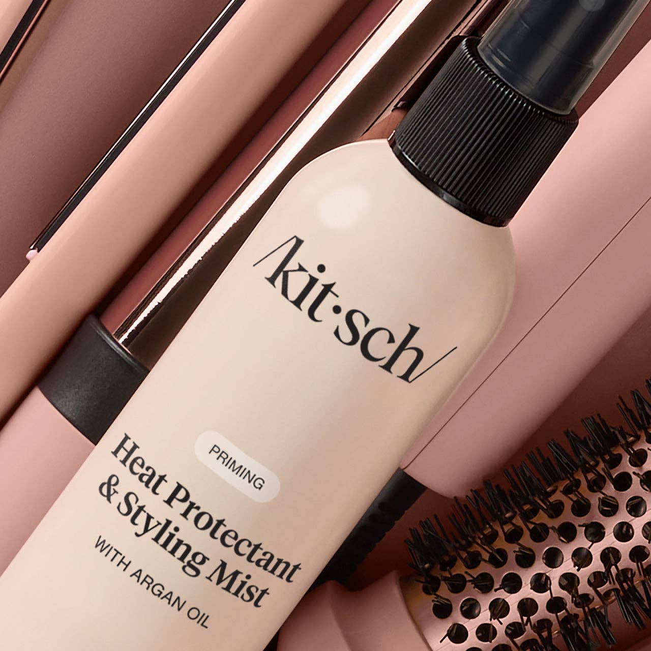 Priming Argan Oil Heat Protectant & Styling Mist – Lightweight Anti-Frizz Shine Spray | Vegan, Sulfate-Free, Made in USA