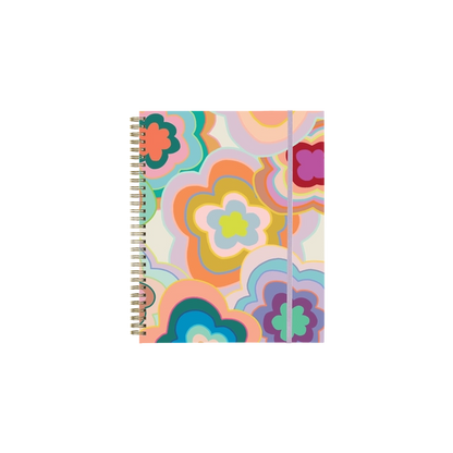 Groovy Goal Getter Undated Planner with Colorful Hand-Drawn Design and Stickers