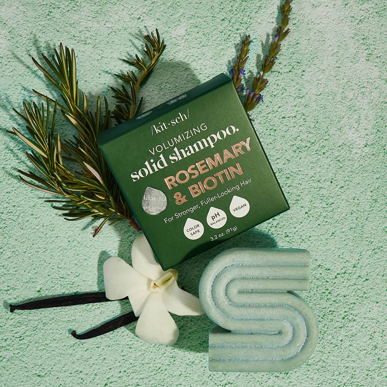 Rosemary & Biotin Volumizing Solid Shampoo Bar – Strengthening & Thickening Hair Care | Vegan, Plastic-Free, Made in USA