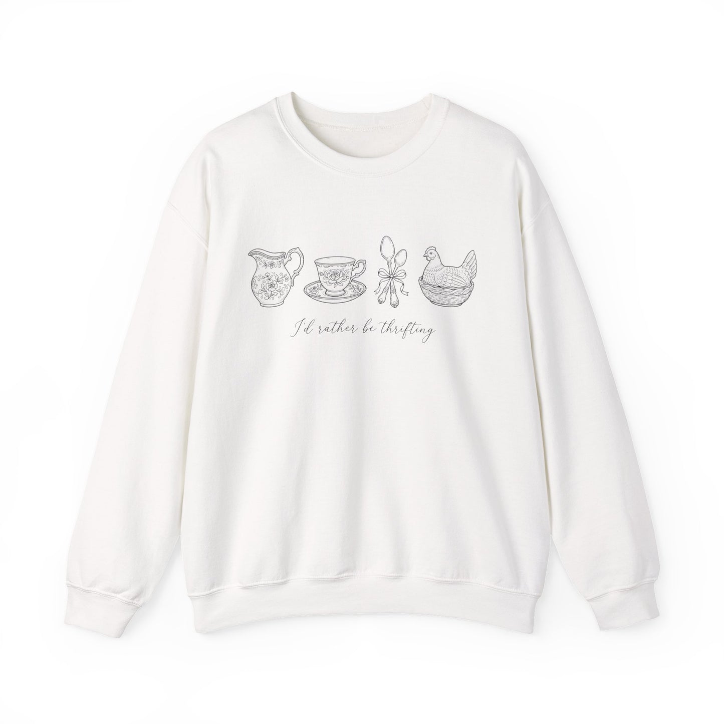 Vintage Vibe Thrifting Sweater - Retro Cottagecore Antique Lover Pullover
