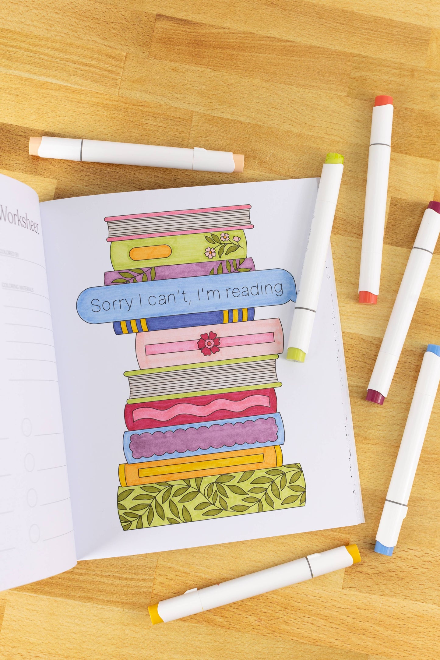 All Booked Up Coloring Book – Bookish & Reading Themed Designs by Elyse Breanne
