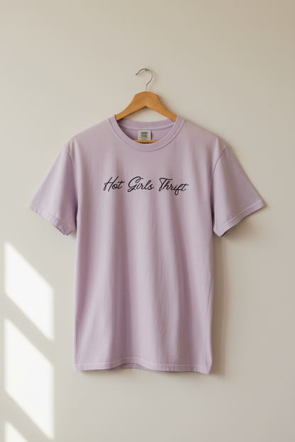 Hot Girls Thrift Shirt - Retro Cursive Cool Girl Thrifting Tee