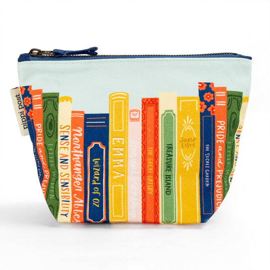 Our Books Classics Canvas Pouch, Vintage Literary Pencil Case
