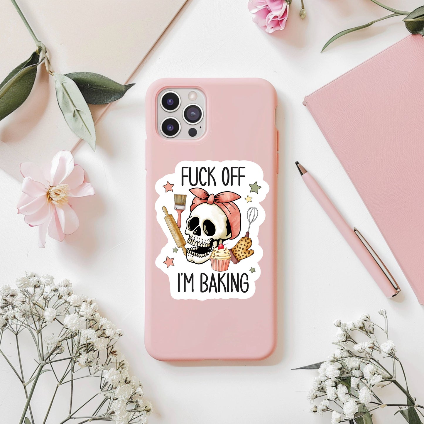 Cute Sweet & Slightly Psychotic Vinyl Sticker – Funny Relatable Sticker for Laptops & Journals