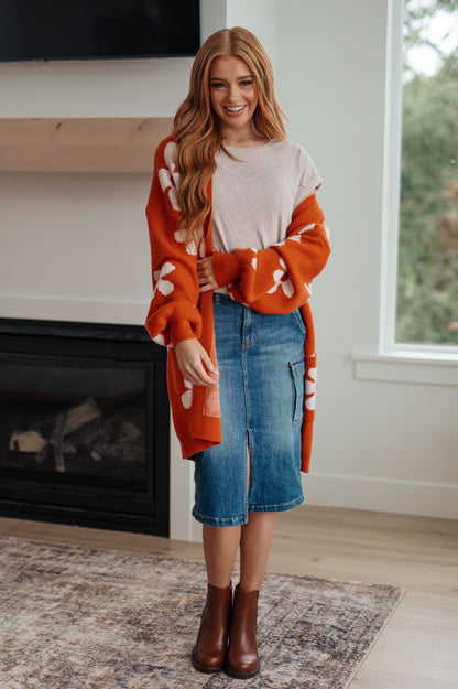 Enough Anyways Floral Cardigan | Bold Oversized Longline Sweater
