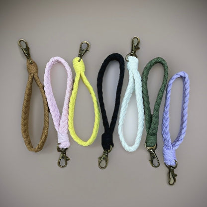 Macrame Braided Boho Keychain Wristlet