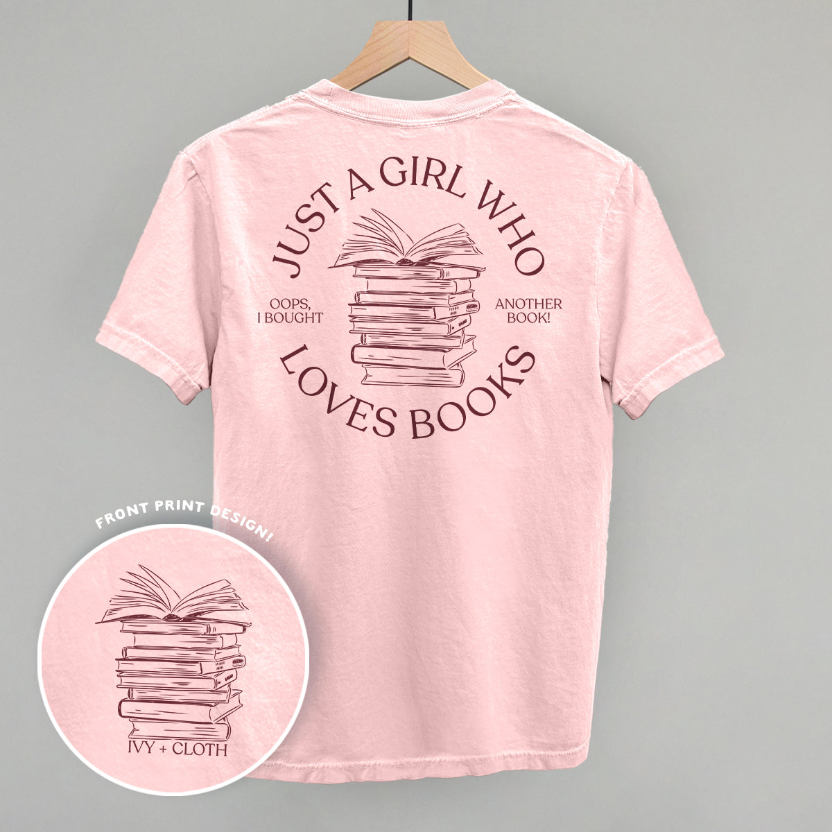Comfort Colors Just A Girl Who Loves Books Shirt - Retro Bookish Tee