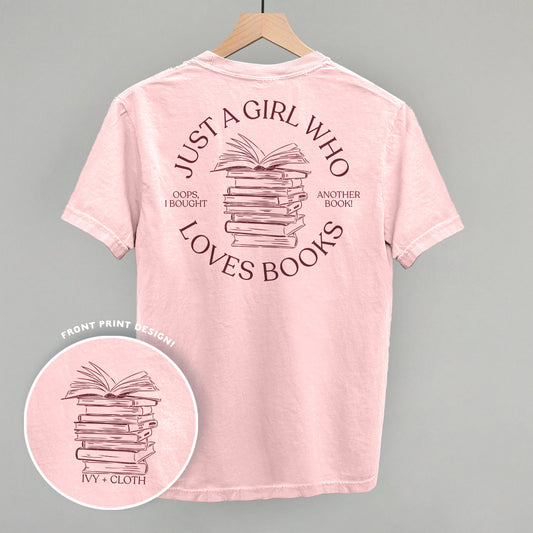 Comfort Colors Just A Girl Who Loves Books Shirt - Retro Bookish Tee