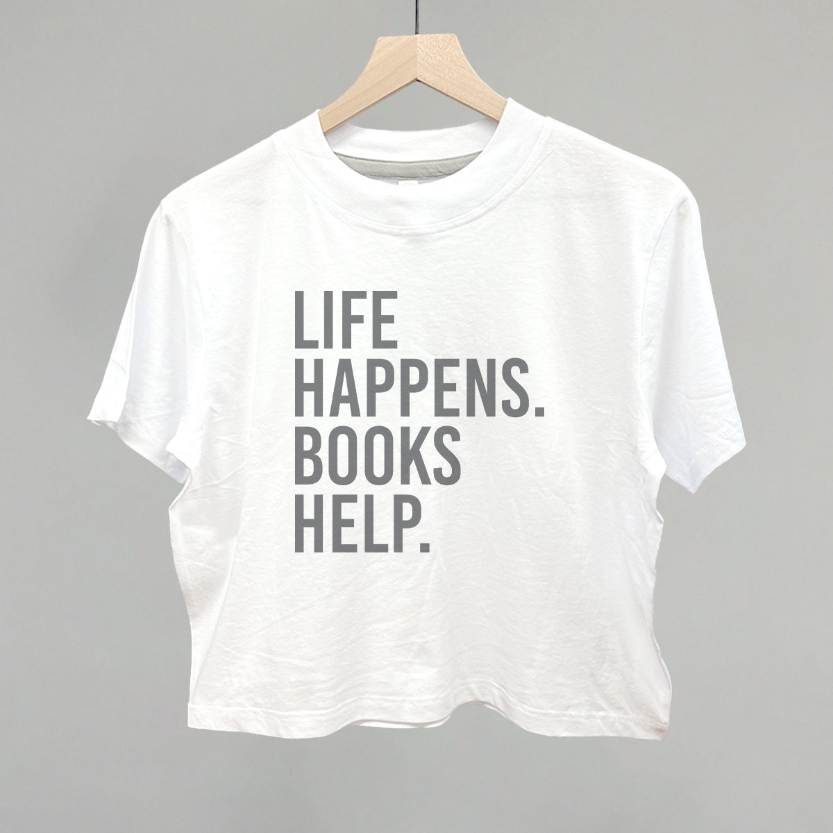 Life Happens Books Help Shirt - Cozy Minimalist Reading Crew
