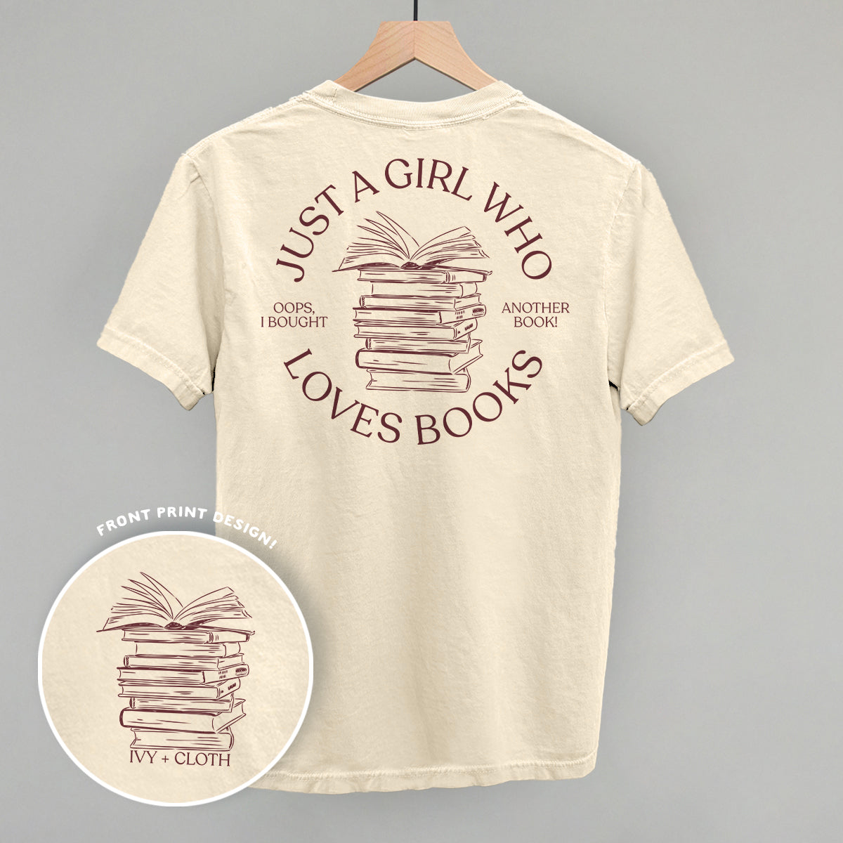 Comfort Colors Just A Girl Who Loves Books Shirt - Retro Bookish Tee