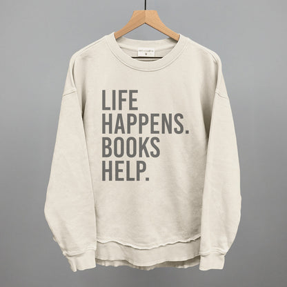 Life Happens Books Help Shirt - Cozy Minimalist Reading Crew